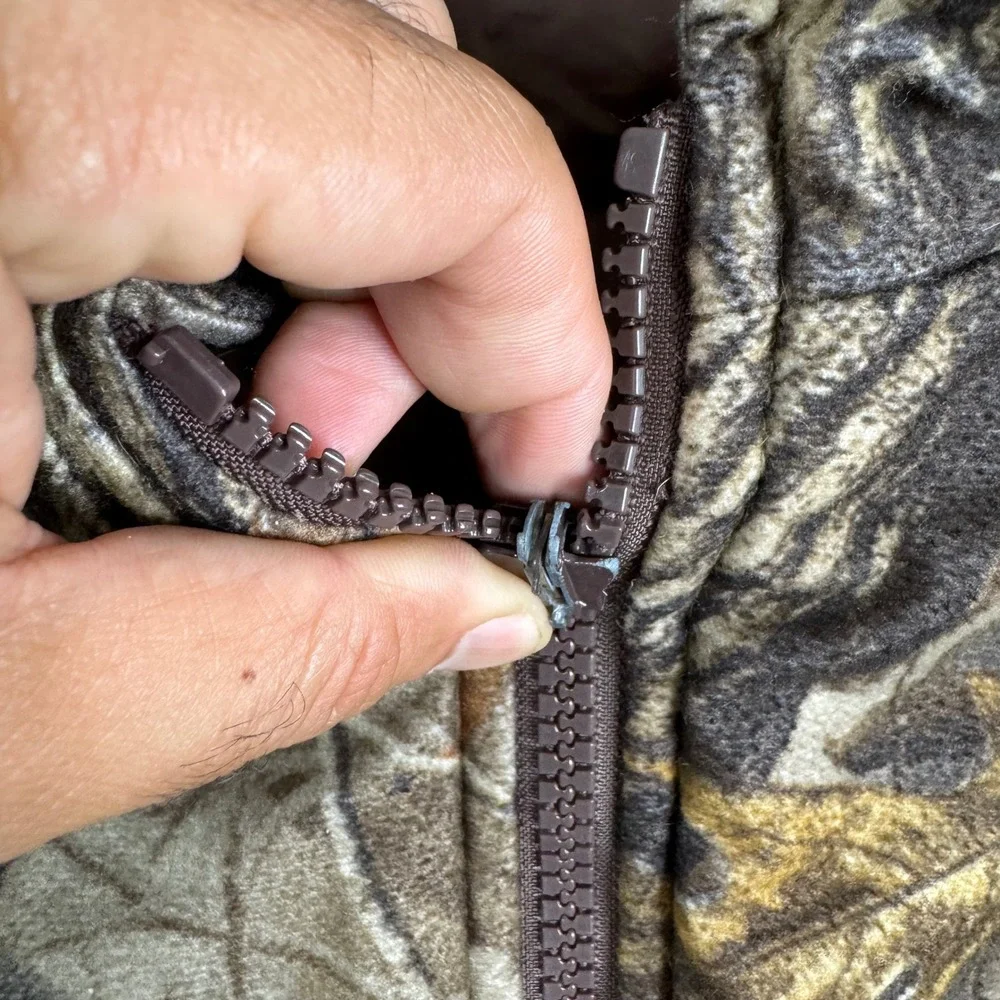 Remington Jacket Mens XL Camo Full Zip Hunting Outdoor Ribbed Hem Fair 24113